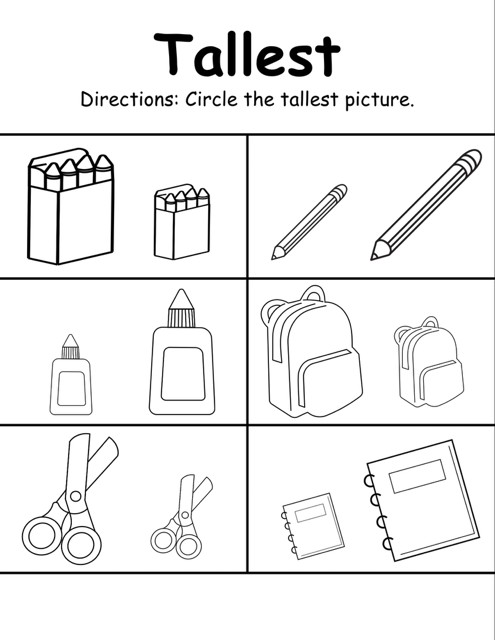 Sample page from September Preschool Learning Book